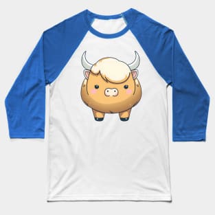 Brown cow bull Baseball T-Shirt